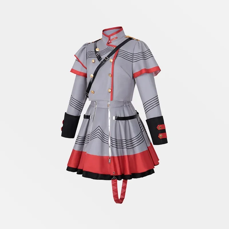 Anime Vtuber Kasane Teto Cosplay Costume Adult Women Top Skirt Uniform Suit Halloween Outfit Party Performance