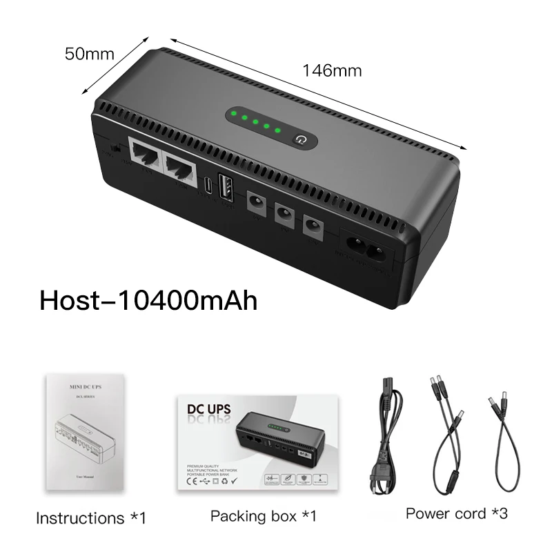 Mini UPS Uninterruptible Power Supply 5v 9v 12v 2a POE Battery Backup 10400mAh for Router Wifi Modem,uninterruptible power supply,portable ups,mini ups