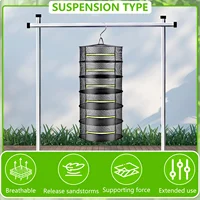 4/6 Layer Herb Hanging Drying Net Breathable Herb Drying Net with Zipper Foldable Hanging Mesh Basket for Herbs Flowers Fish Nut 2