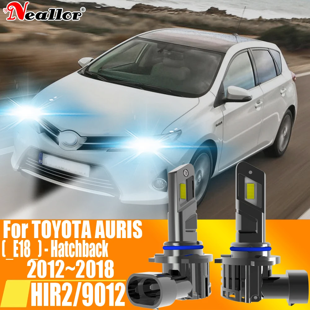 LED Car Headlights LED Car Lights LED Lights LED Bulbs LED Headlights HIR2 Canbus No Error 9012 Car Bulb 6000K White Light 12v 55w For Toyota Auris 2012 ~ 2x