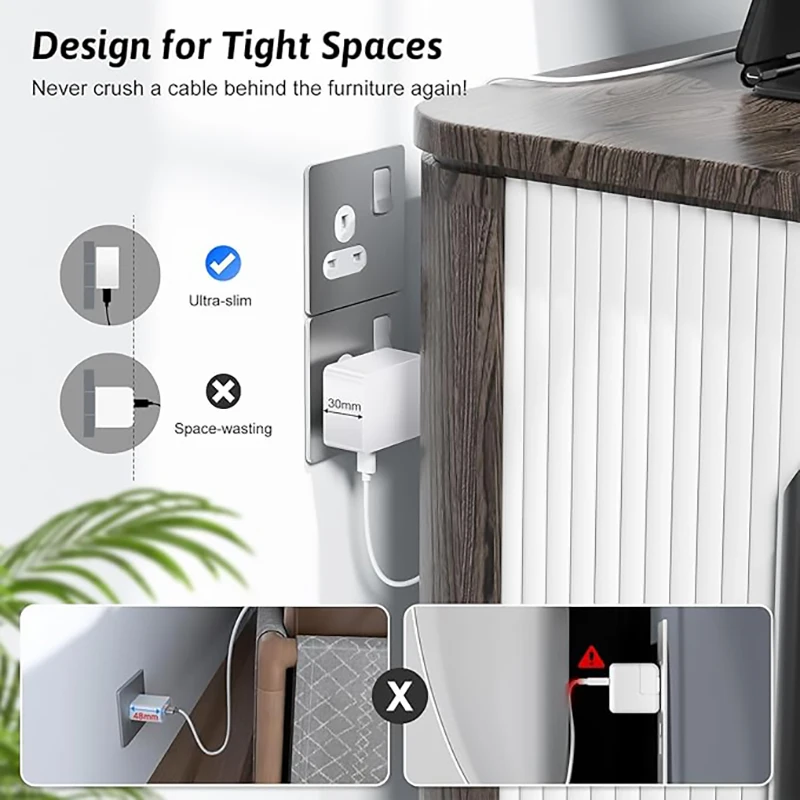 40W UK Plug 4-Port Fast USB-C+USB-A Charger Dual Port PD Power Adapter Wall Charger For iPhone 16 15 14 13 12 11 Pro Max 1pc, charger power adapter,charging adapter cable kit