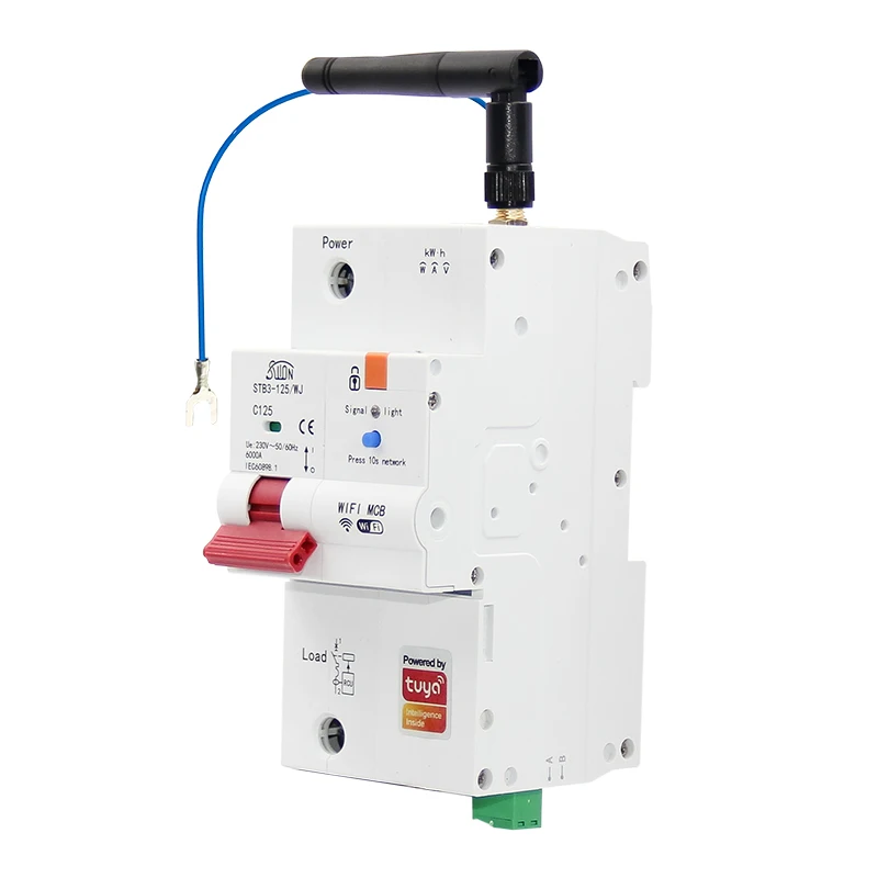 Tuya WiFi Smart Circuit Breaker with Metering 1P-4P 125A MCB Overload Short Circuit Protection Automatic Reclosing Smart Hom smart switch,circuit breaker