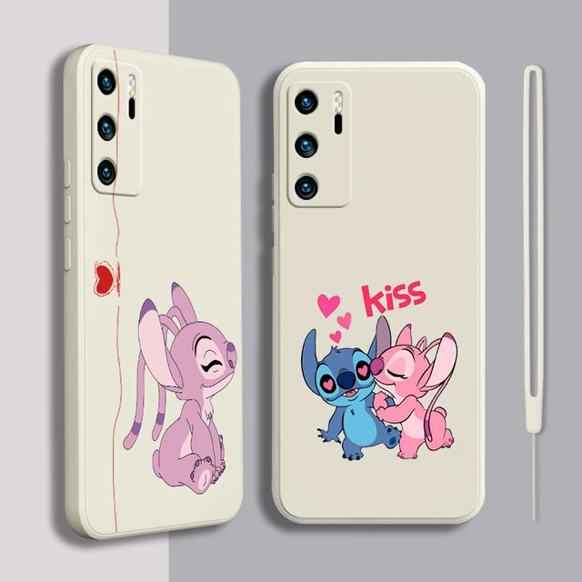 Funda para Oppo Find X5 Lite Oficial de Disney Angel & Stitch Beso - Lilo &  Stitch