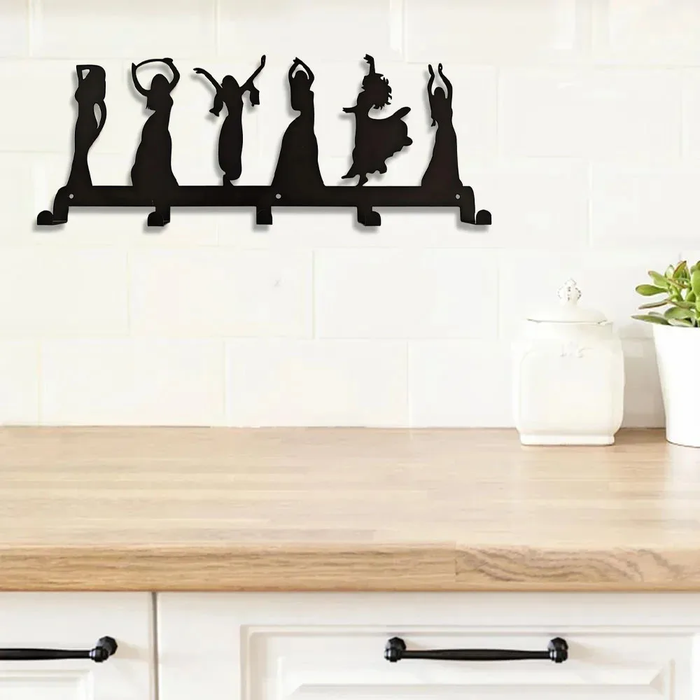 

Crafts 1PC Metal Wall Hanging Storage Rack, Women Dance Metal Coat Rack For Keys, Hats, Wall Mount Hooks