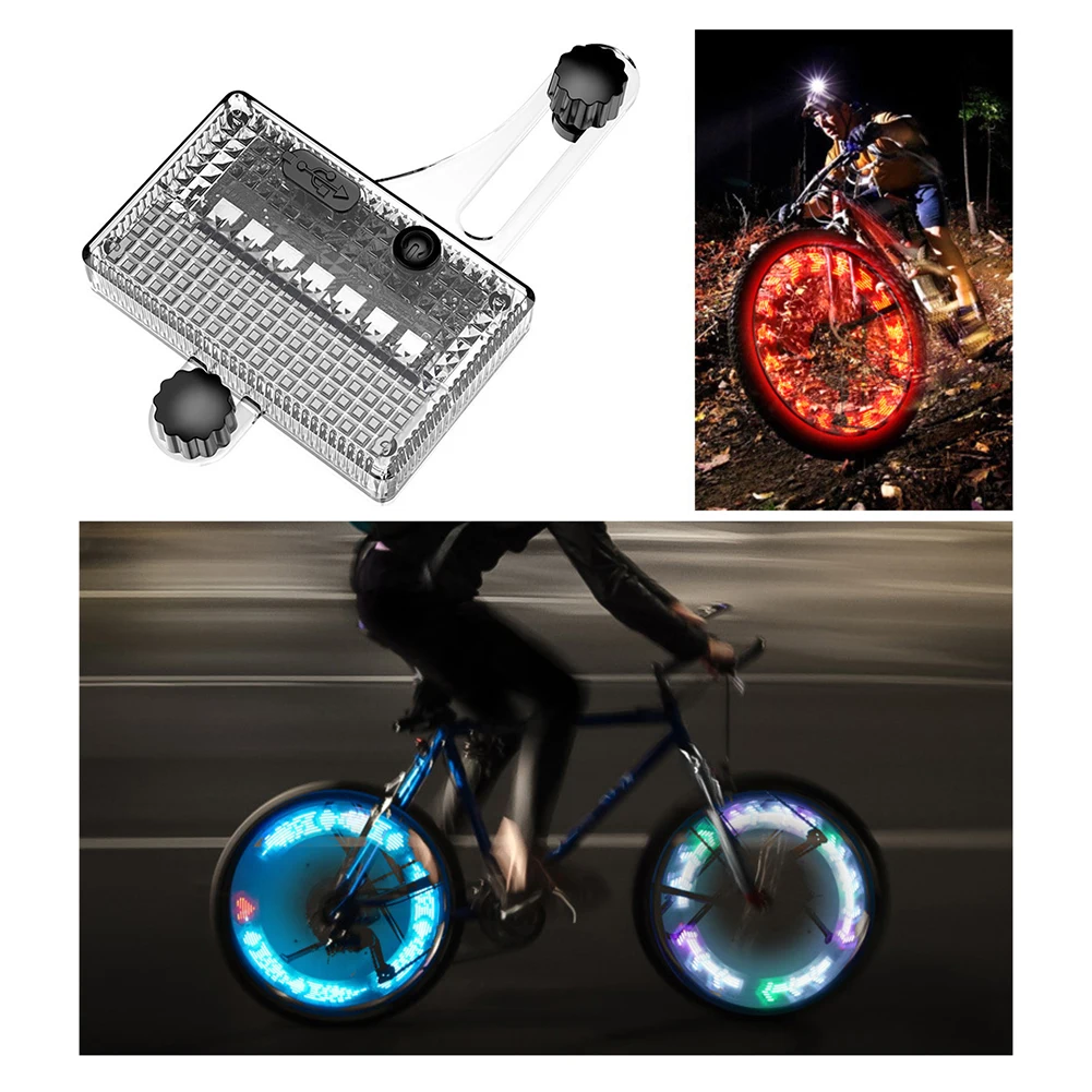 Solar LED Bicycle Spoke Light USB Rechargeable Bike Tire Safety Light Smart Sensing Cycling Tire Lights for Cycling Decoration