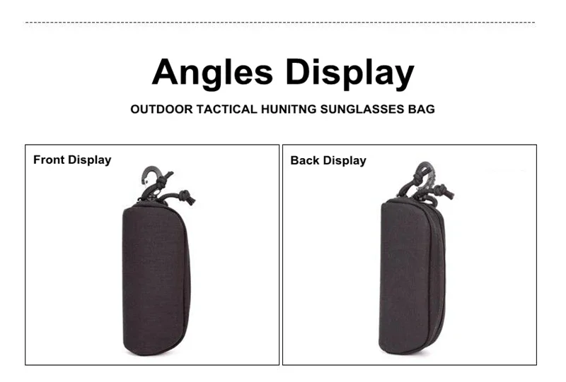 Taktische MOLLE Brillenetui Jagd Stoßfest Schutzbrillen Box Tragbare Outdoor Sonnenbrillenetui-1000D Nylon – Detail 4