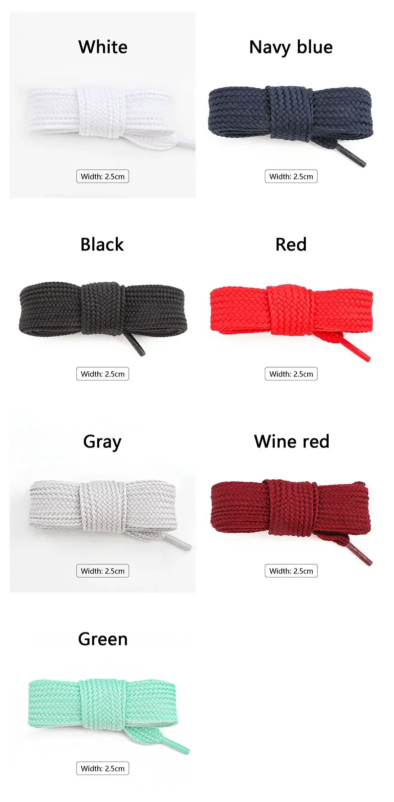 1 Pair Luxury Brand Laces Shoes Width 2.5CM Shoelace Flat Shoelaces for Sneakers AF1 Shoe Laces 100/120/140/160cm Shoestrings
