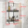 Stainless Steel Shower Caddy Hanging Bath Shelves Bathroom Organizer Nail-free Shampoo Storage Shelf Rack Bathroom Basket Holder 6