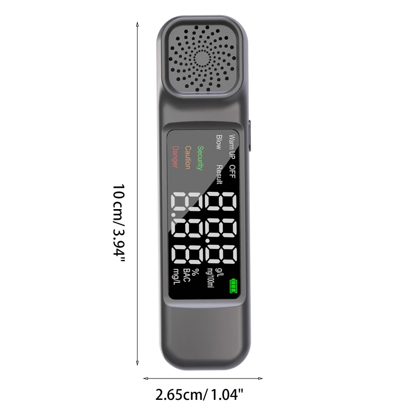 Blowing Breath Tester Breathalyzer LCD Screen Breathalyzer Portable Detector Quick Accuracy Response for