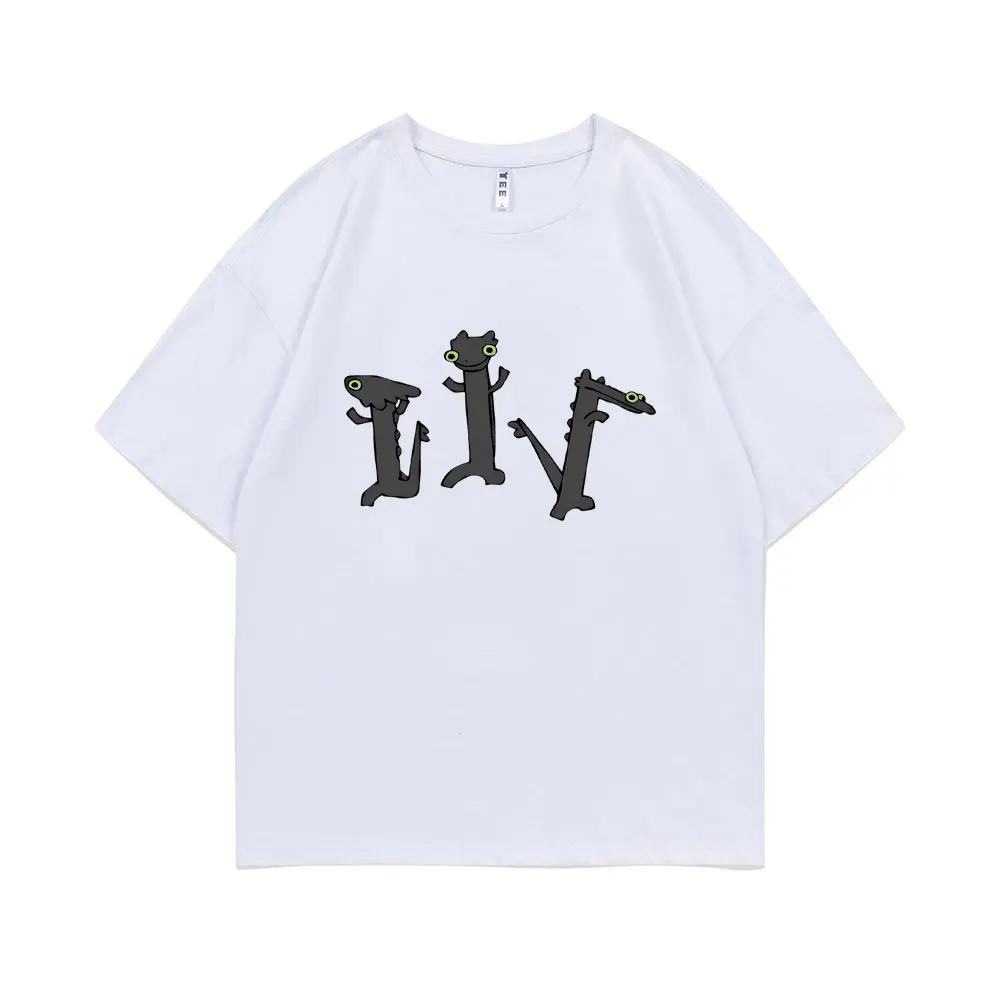 

Funny Dancing Dragon Meme T-shirt Men Women Cute Kawaii Tshirt Men's Cartoon Casual Oversized T Shirts 100% Cotton Short Sleeve