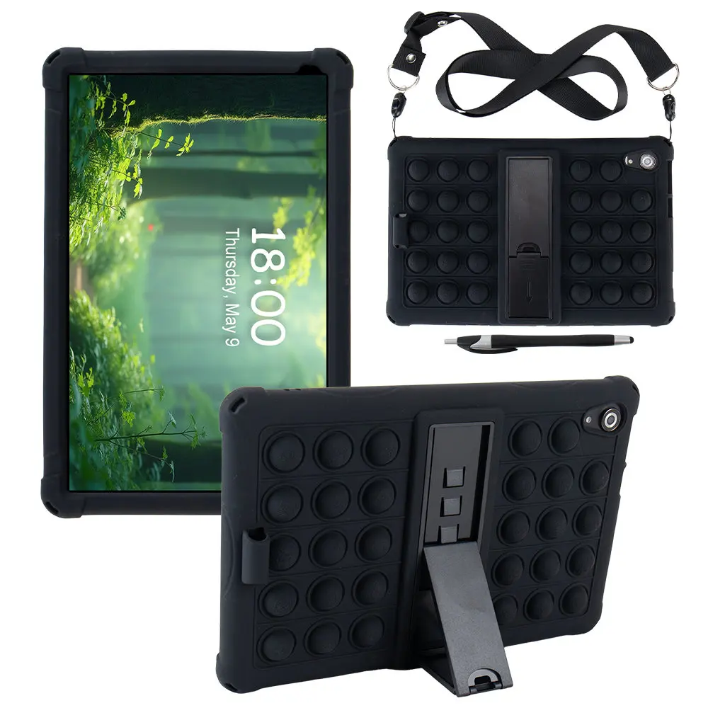 Cover In Pelle Sintetica Con Custodia E Proteggi Schermo Per Tablet Urao C107 10 Pollici - copertina
