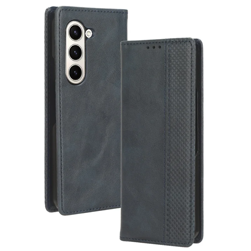 Per Samsung Galaxy Z Fold 5 Z Fold4 Samsung Z Fold 3 Z Fold 2 5G Cover Luxury Flip Leather Wallet Borse Per Telefono Ad Adsorbimento Magnetico