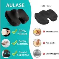 Luxury Seat Cushion, 4 Inch Extra Thick Memory Foam for Pressure Relief, Sciatica, Tailbone Pain & Back Pain Relief, Multi-Use 2