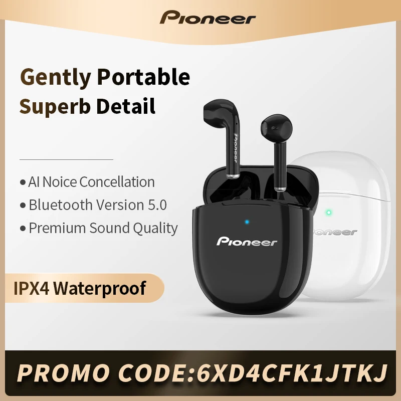 Наушники Pioneer T1 DJ Tws беспроводные наушники Bluetooth 5 0 ии шумоподавление до 20hrs время