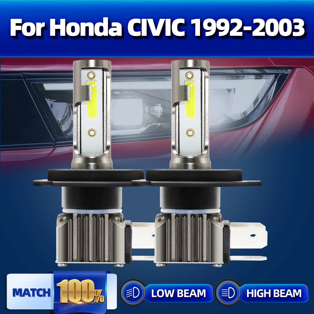 

H4 LED Headlight Bulb 12000LM 90W Canbus Car Headlamps 6000K High Low Beam For Honda CIVIC 1992-1998 1999 2000 2001 2002 2003
