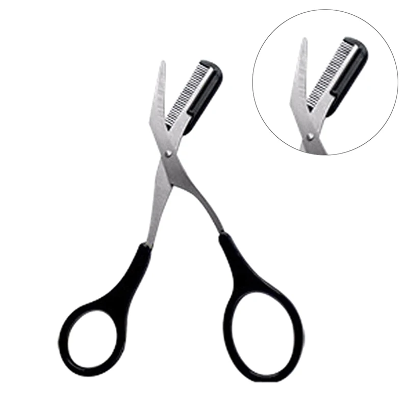 Eyebrow Scissors with Comb Female Male Eyelash Safety Stainless Steel Face Razor Makeup Beauty eyebrow scissors