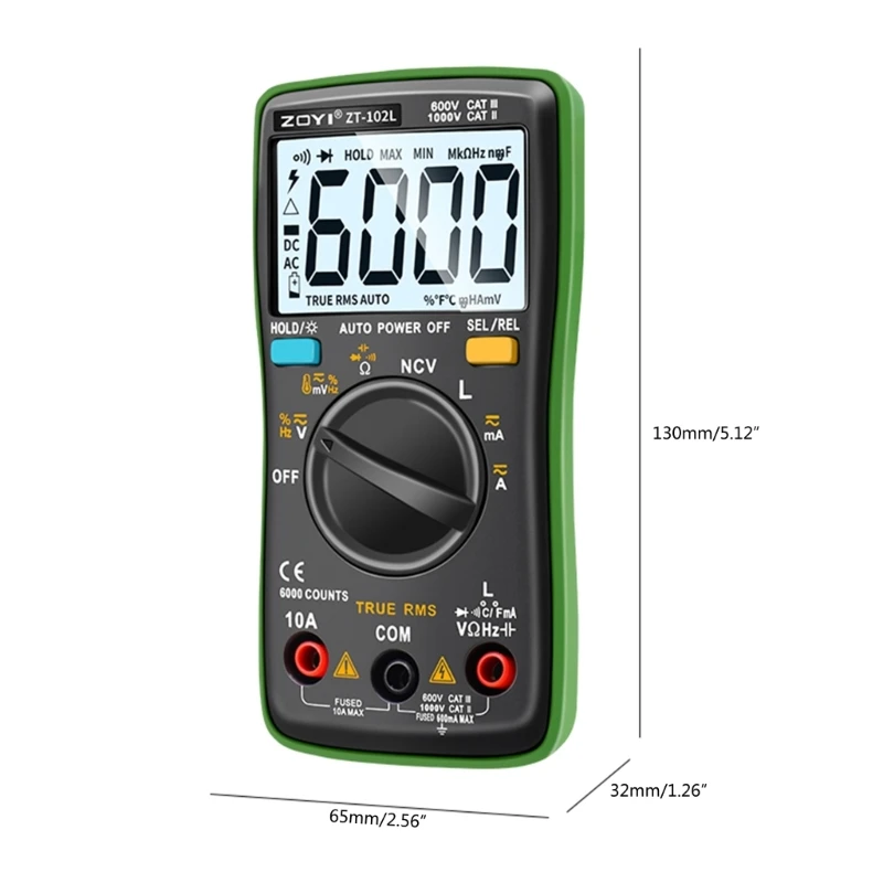 Practical Multimeter Automatic 60H Inductance Measurement Temp Resistance Meter Dropship images - 6