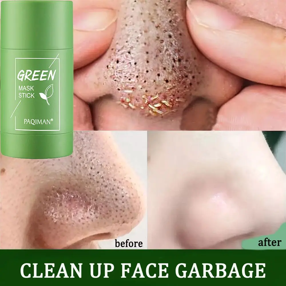 Palo de mascarilla de té verde para eliminar puntos negros, mascarilla de  arcilla purificadora de limpieza profunda de acné, Control de aceite,  mascarilla sólida, hidratante para el cuidado de la piel
