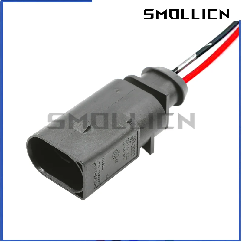 Description Picture 4 of item1 Set 2 Pin 1.5 Car Waterproof Wiring Harness Socket Electrical Horn Plug 1J0973802 1J0973702 8D0973822 For VW Audi