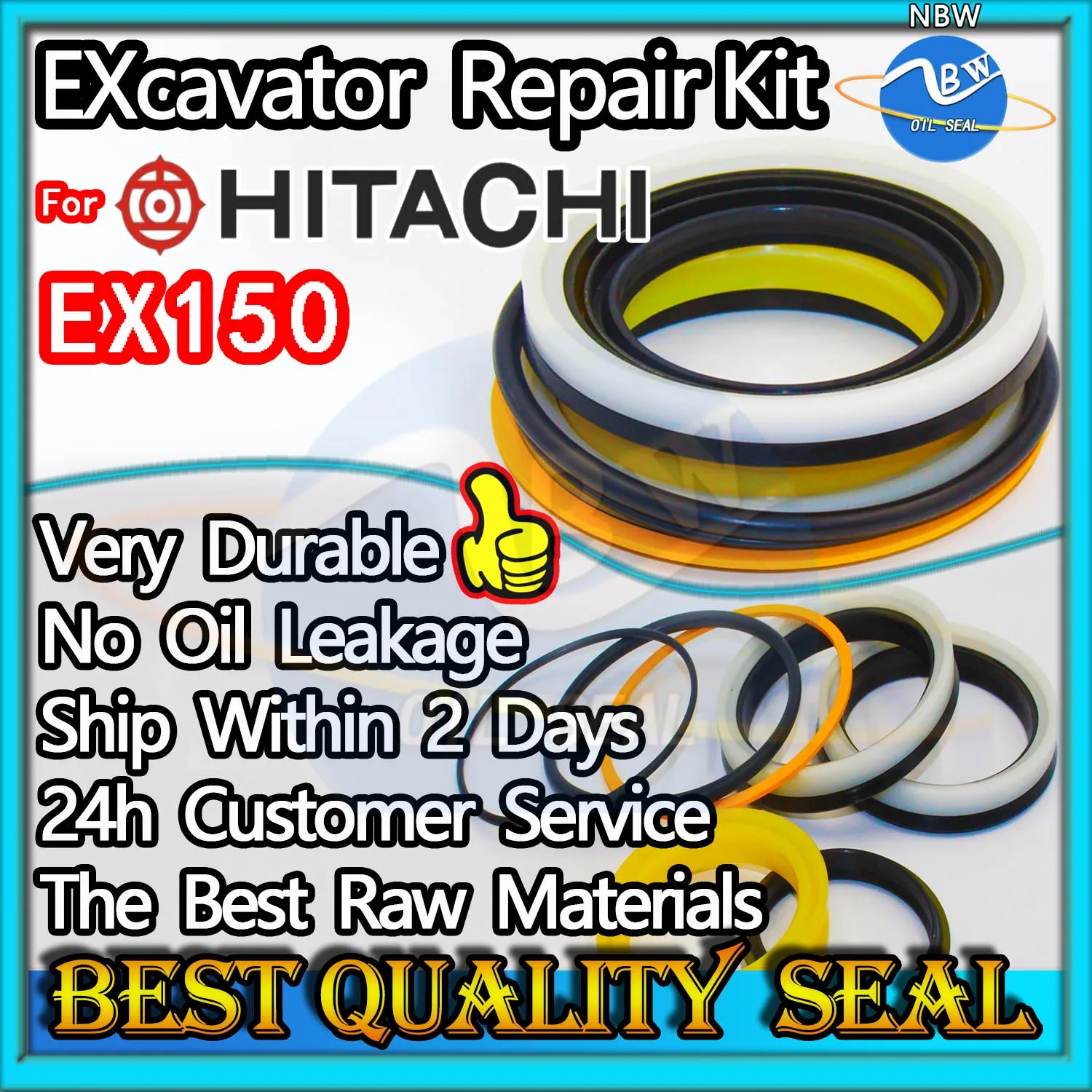 

For Hitachi EX150 Repair Kit Excavator Oil Seal Pack Heavy Master Excavating Machinery Maintenance Floating Rebuild Parts MOTOR