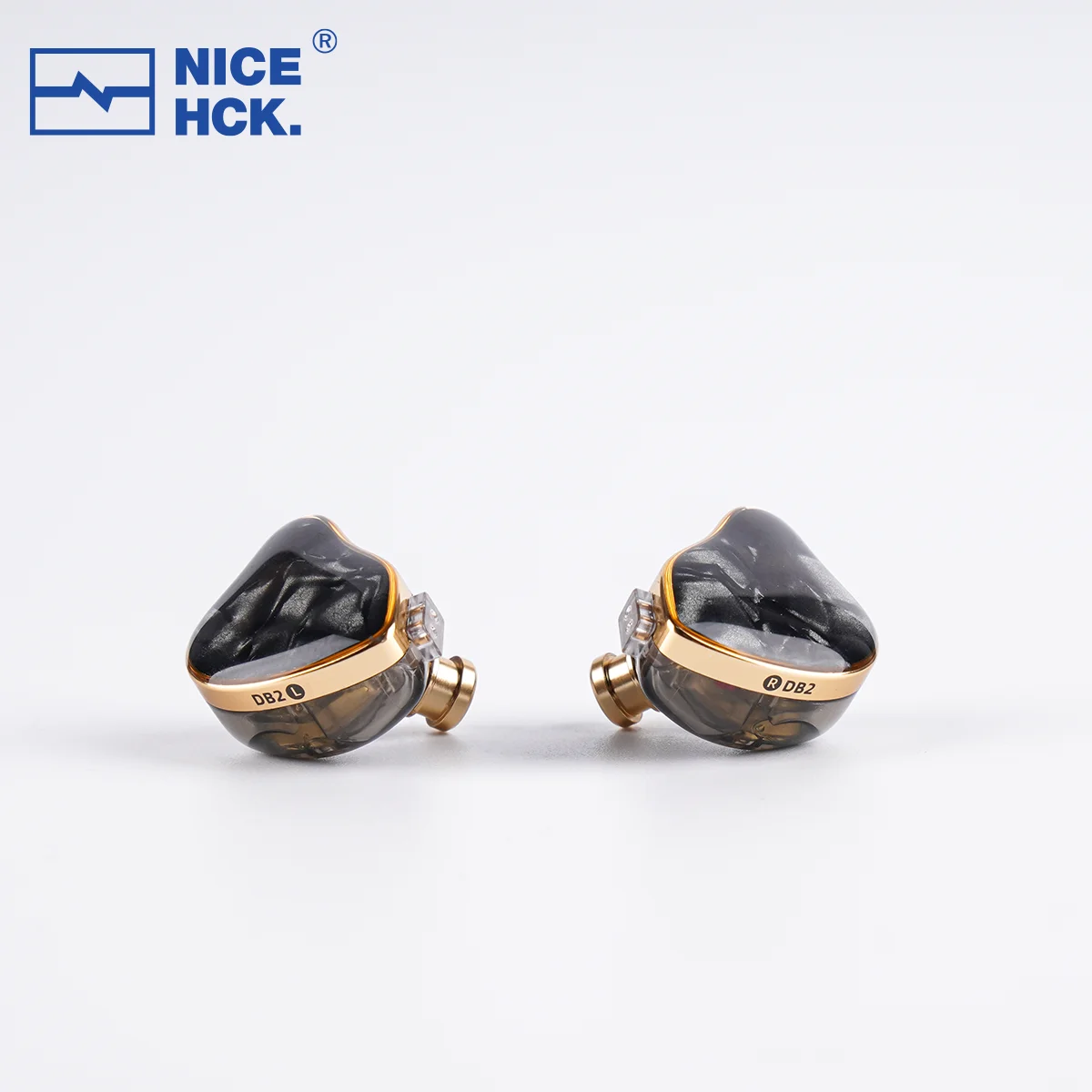 NiceHCK DB2 마이크 인이어 모니터 헤드셋, 하이브리드 IEM HiFi 음악 이어버드, 0.78 2 핀 인터페이스, 보컬 베이스 Ea, 1DD + 1BA 듀얼 드라이버