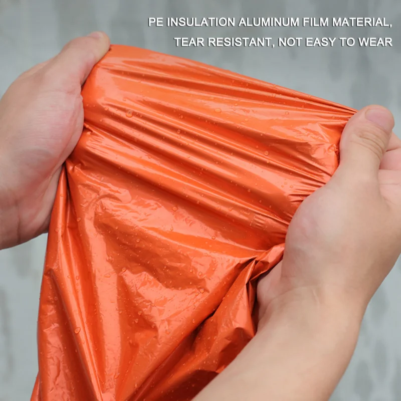Waterproof Emergency Raincoat Aluminum Film Poncho Cold Insulation Rainwear Blankets Survival Tool Camping Equipment Accessories