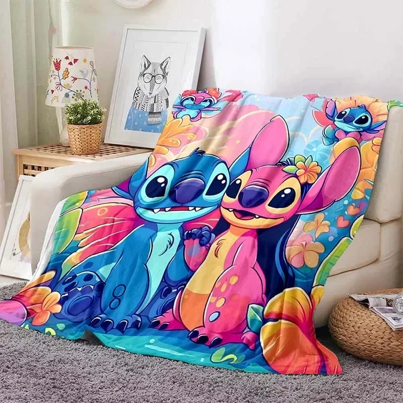 Stitch Flannel Fluffy Throw Camping Blanket for Children Sofa Throw Blanket Modern Fashion Gift Miniso Girlfriend Gift 5