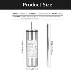 Stainless Steel Double-Layer Insulated Portable Coffee Thermos - 601-700ml (Style A silver)