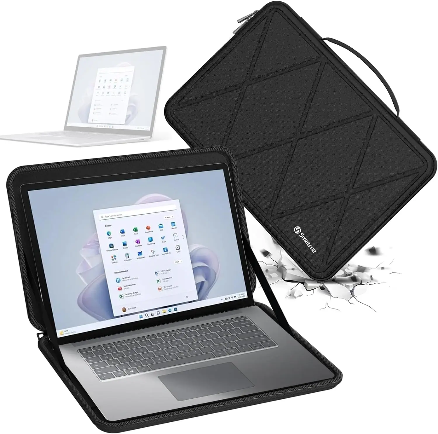 Custodia Protettiva In Eva Rigida Smatree Per Laptop Microsoft Surface Da 13.5 Pollici 5, Borsa Per Notebook Surface Laptop 4 3 Da 13.5 Pollici