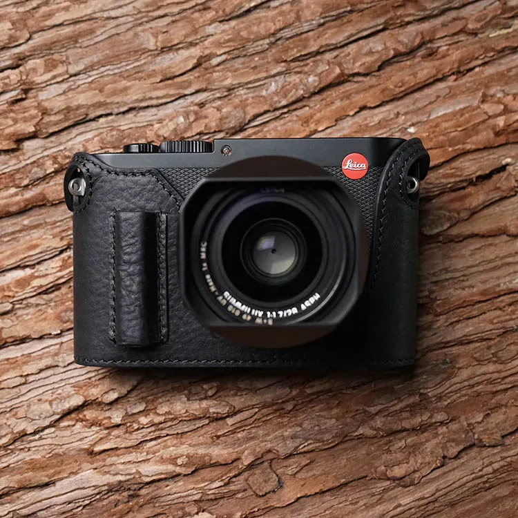 

Genuine Leather Camera case Video Half Bag Camera Bodysuit for Leica Q Q2 Camera typ116 Handmade