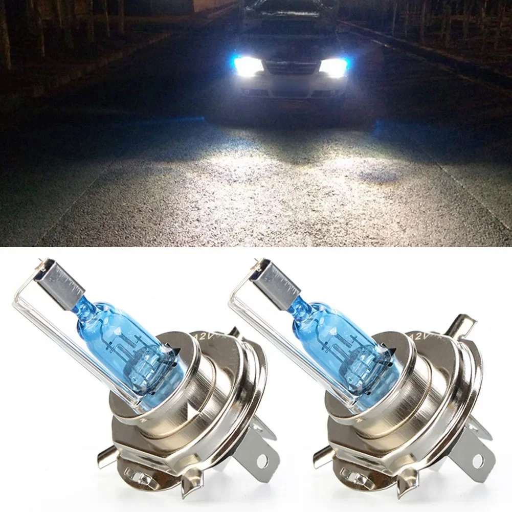 Bombilla para faro delantero de coche, H4 , superbrillante, 55W, 12V, doble haz bajo, luz blanca de repuesto