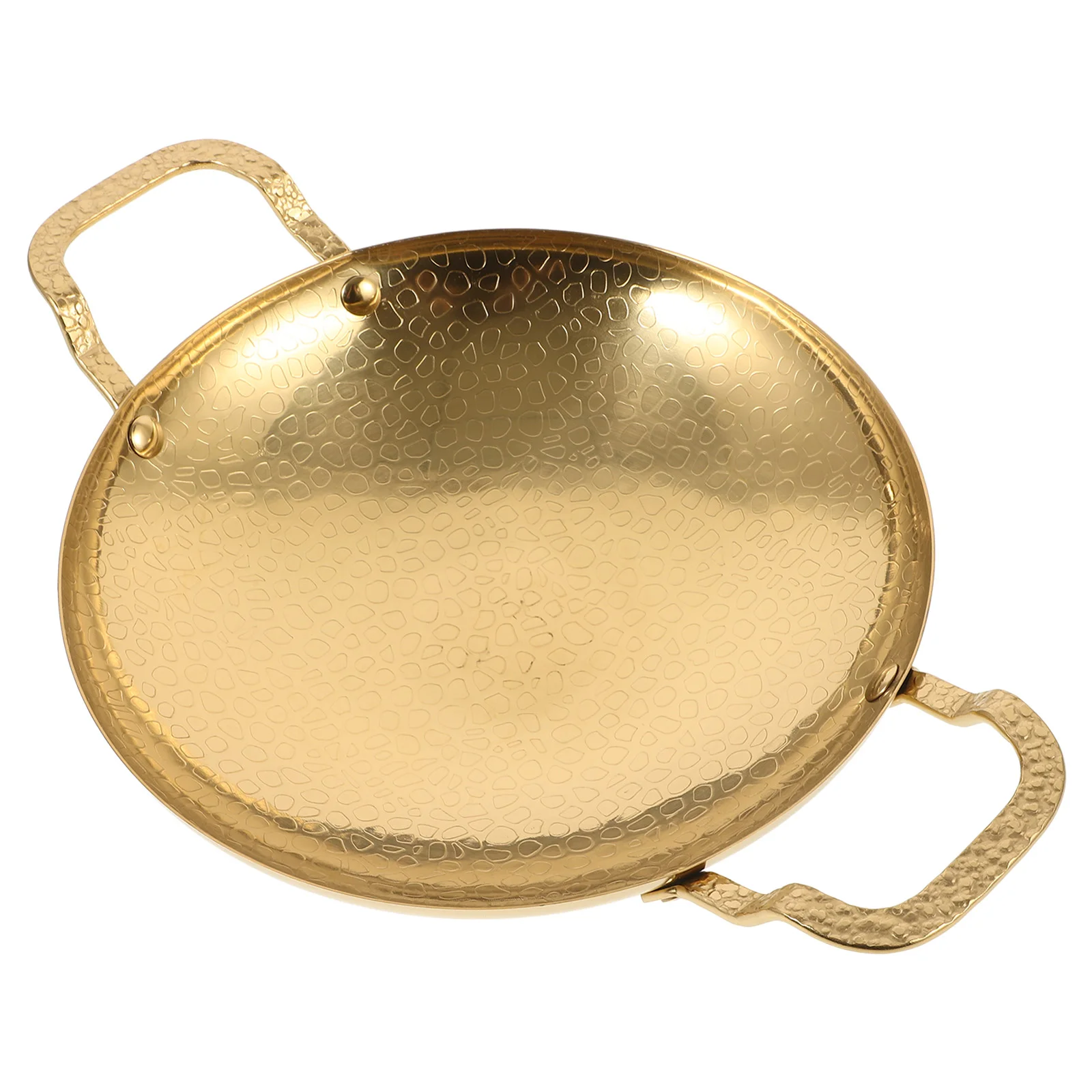 

Stainless Steel Griddle Metal Cooking Pot Seafood Camping Small Wok Kitchen Dry
