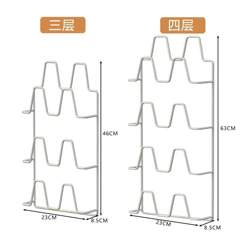 Metal Waterproof Bathroom Slipper Rack Thickened Toilet Door Back Wall Drainage Storage Hooks Shoes Hangers Shelves Multilayer