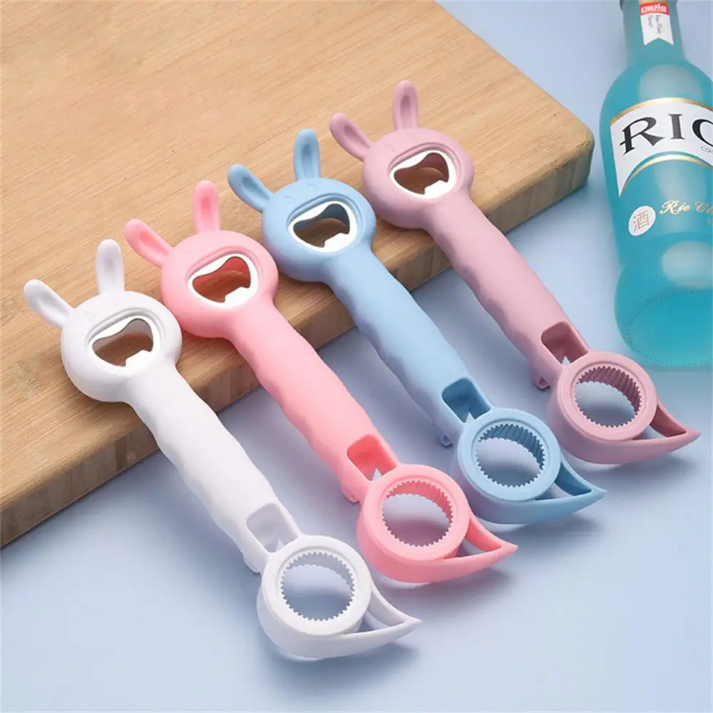 1pc Multifunctional Four-in-one Easy-to-use Pink Bottle Opener For Multiple  Purposes, Suitable For Various Beer Bottle Caps On The Market