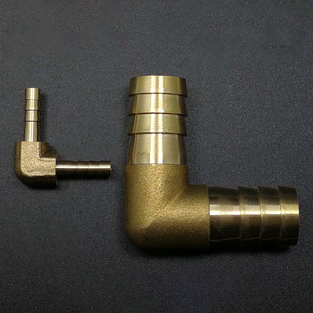Hose Barb Equal Reducing Elbow Connector Hosetail 90 Deg Adapters Transfer Brass Pipe Fitting 3 4 5 6 8 10 12 14 16 19 25mm
