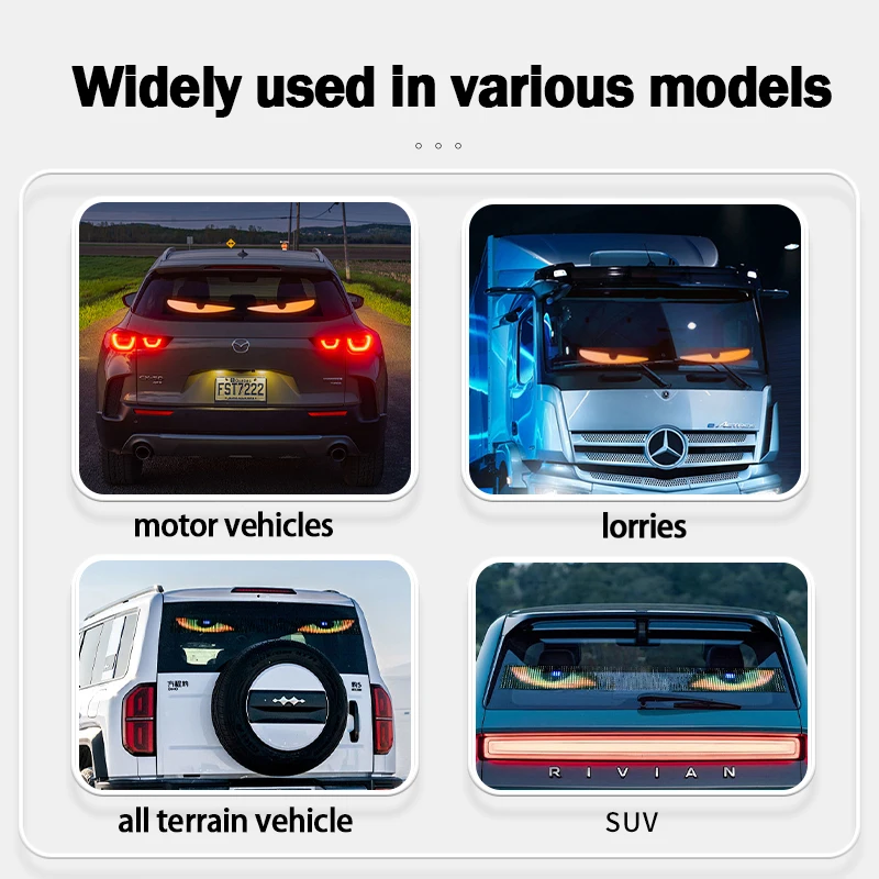 Devil&rsquo;s Eye LED Truck Sign Animation LED Matrix Pixel Panel Remote Control scrolling Display Light Car Truck windshield led light led panel led display light led signs