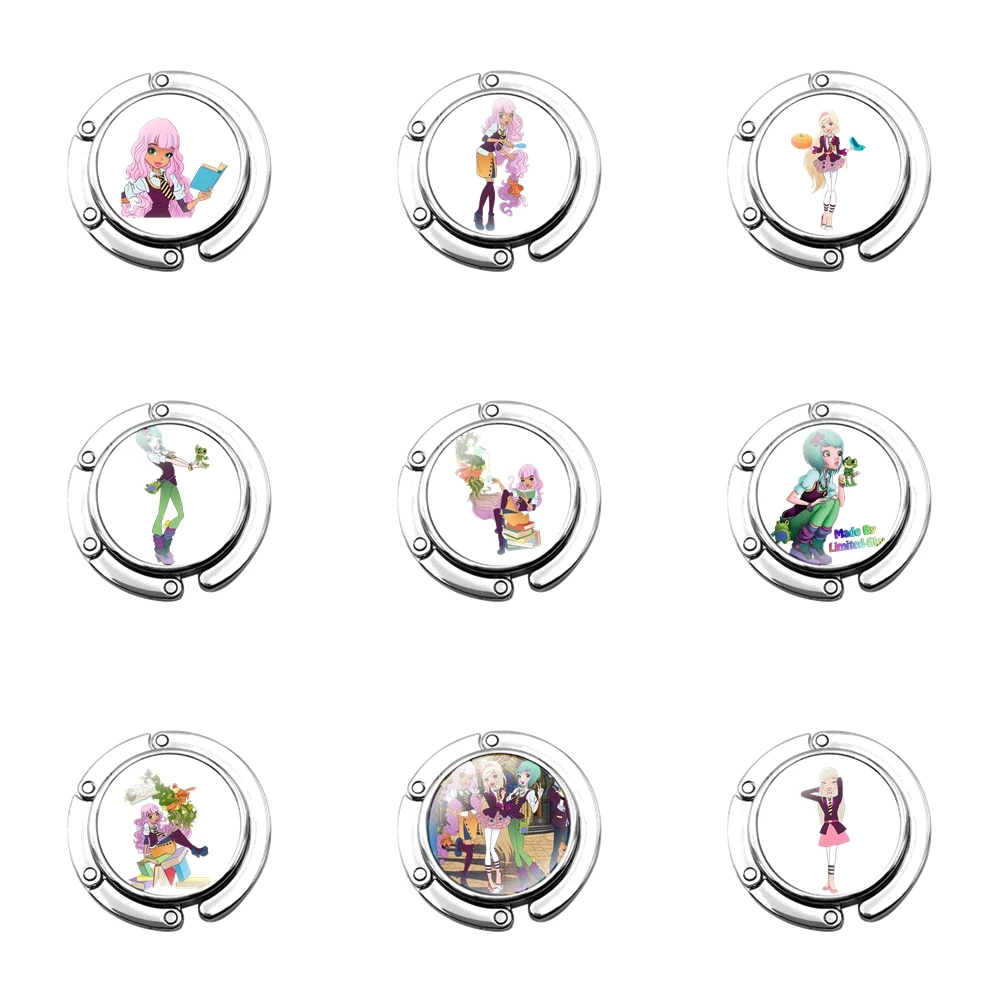 

Foldable Purse Hook for Women's Table Handbag Storage Folding Decor Table Hook Italian cartoon regal academy Fashion Funny Gift