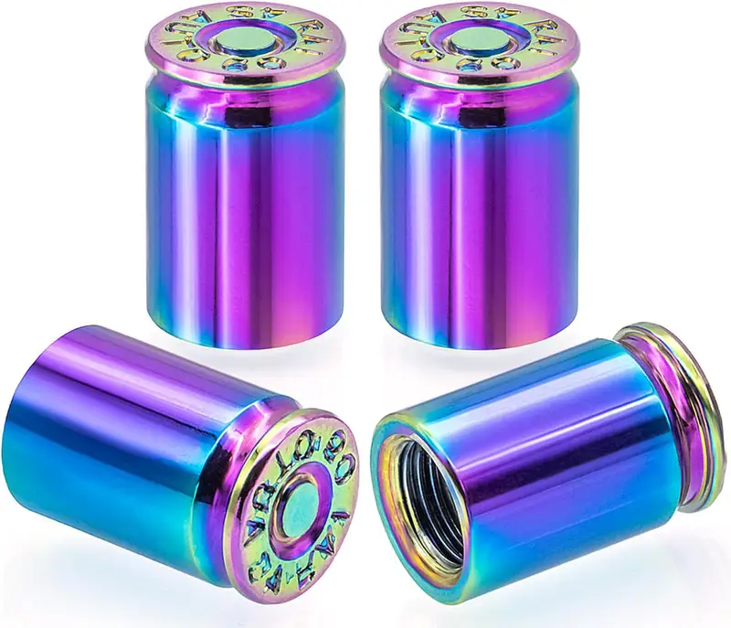 4PCS Bullet Shell Tire Valve Stem Caps, Aluminum Alloy Car Air Stem Cap for Cars, SUV, Trucks, Bikes, Motorcycles, Bicycles - Image 16