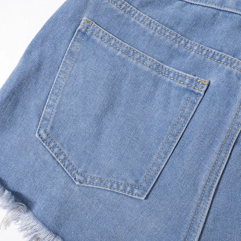 2023 Summer Tassel Denim Shorts Women High Waist Button Fly Slim Hipster Jeans Streetwear Vacation Sexy Y2K Wild Chic Bottoms