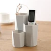Polish Nail Brush Box 3 Lattices Organizer Storage Tools Desk Case Jewelry Cosmetics Office Table Rack Holder Make up Pen 6