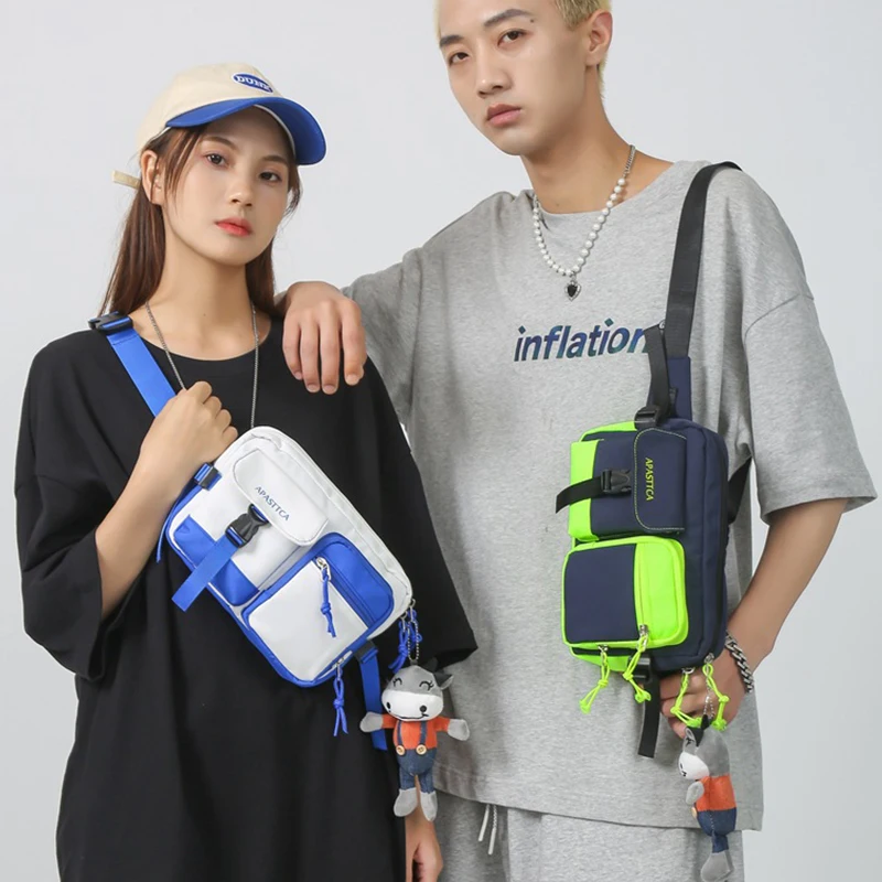 

New Women's Messenger Bags Fashion Japanese Style Men Shoulder Bags Casual Trend Girl Crossbody Bags Small Square Bags Phone Bag