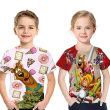 

Doo Harajuku Sexy Dog 3D Printing T-Shirt Boys Girls Tee Anime Graphics Kids Pattern Children's Baby O-Neck Top Summer Clothes