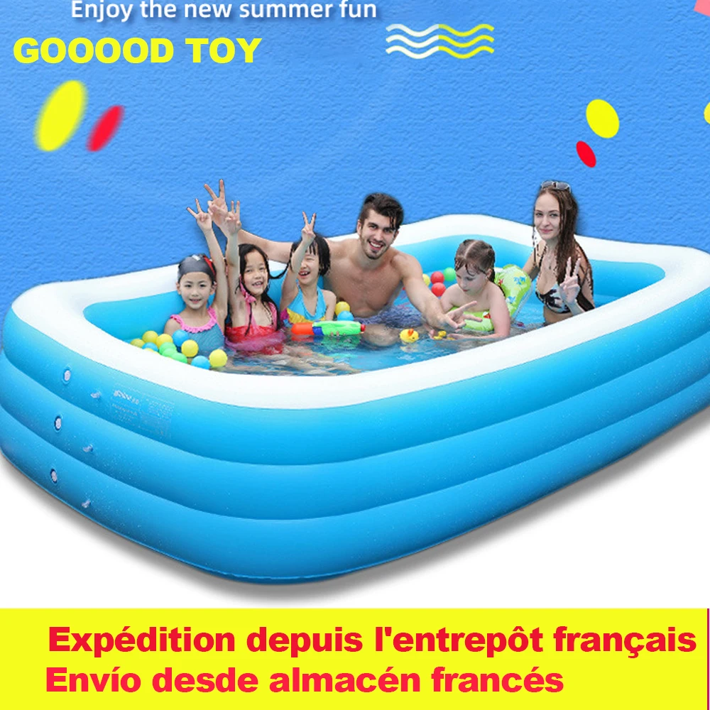 {France Warehouse } 2/3M Big Large pools for family swimming pool Rectangular Inflatable Swimming Pool PVC Bathing Outdoor |