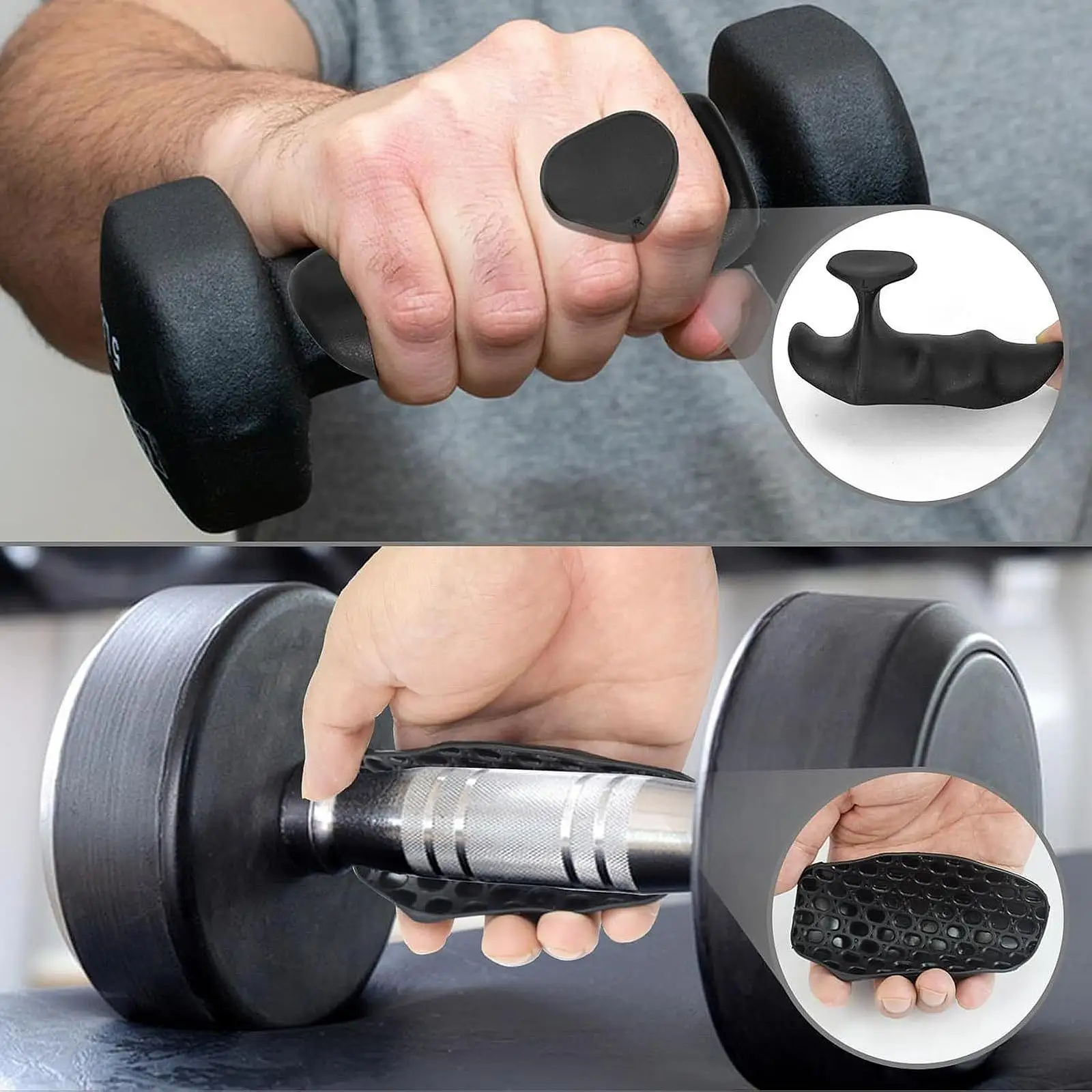 2 Pieces Gym Grips Gym Gloves for Crosstraining Fitness Dumbbell Lifting