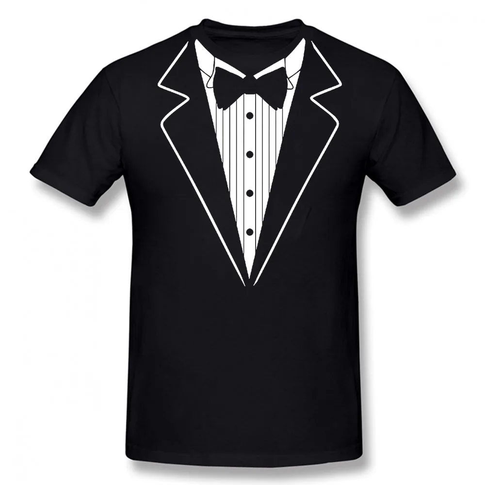 NoveltyTuxedowithBowtieFunnyUnisexGraphicFashionNewCotton