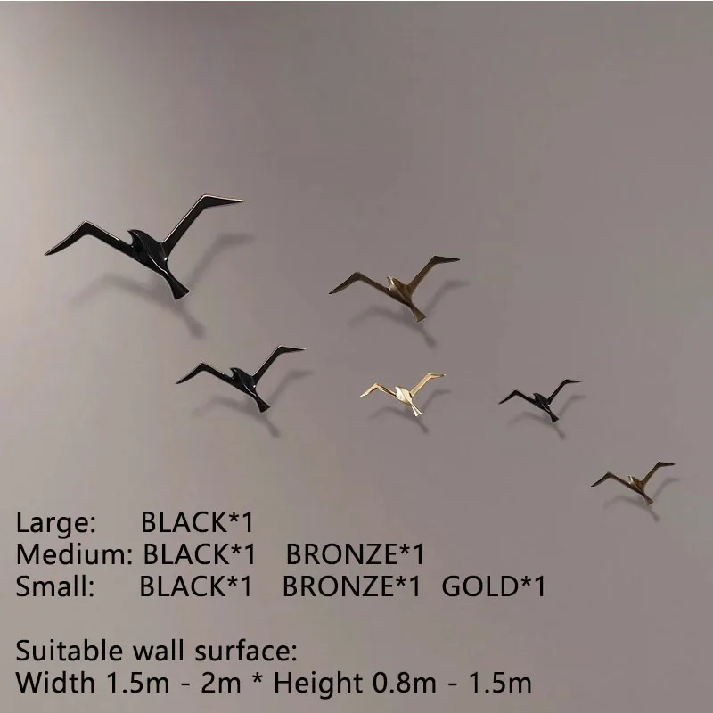 الفاخرة النحاس النقي النورس تمثال الجدار الشنق الم...