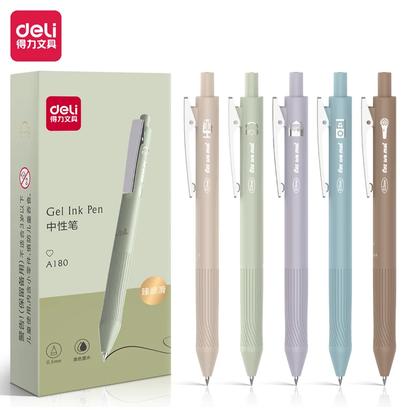 

5/10Pens Gel Pen 0.5mm Black Ink High Quality Signature Pen Study Office Stylish Simplicity Stationery Ballpoint Financial Pen