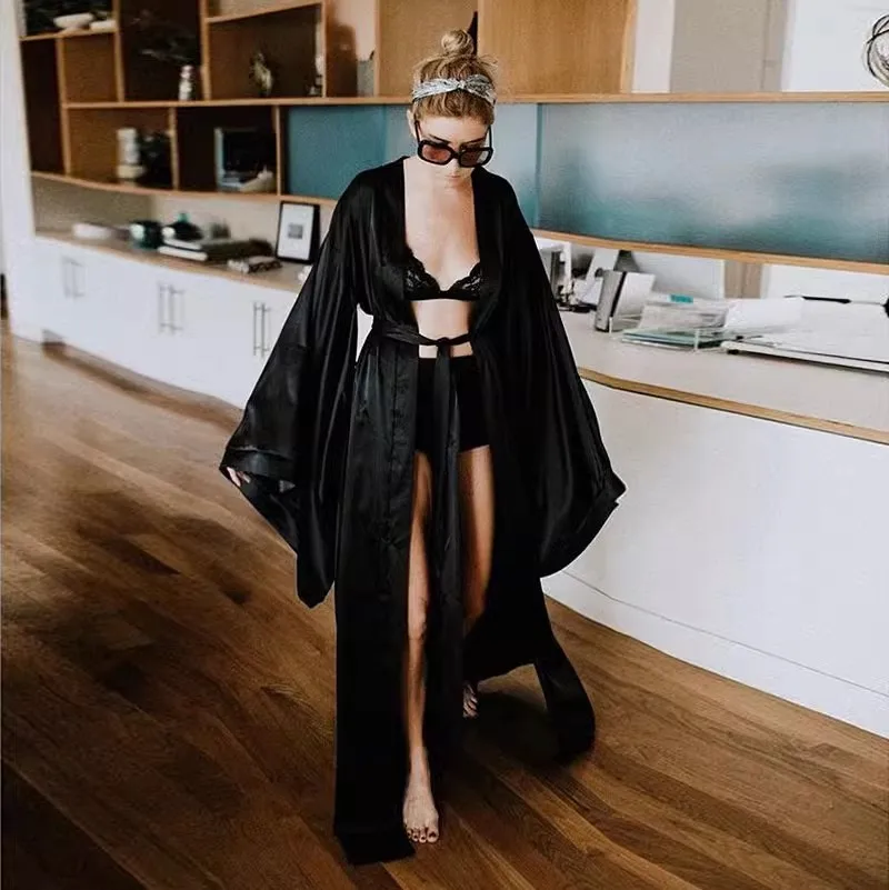 

AEL Holiday Style Skin Friendly And Comfortable Fabric Loose Oversized Goddess Pajama Dress