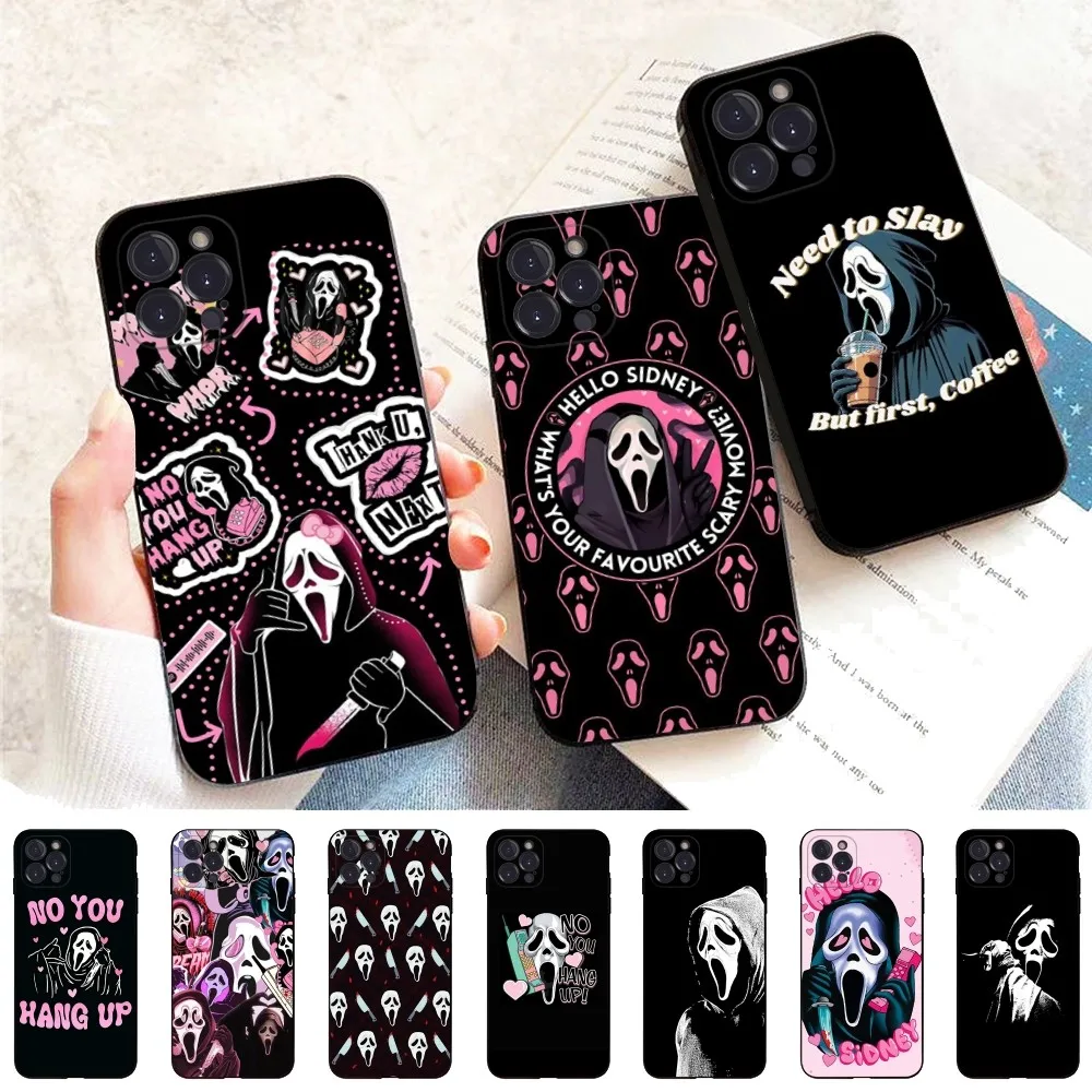 s scream series planchers y film phone case, juste en silicone souple pour iphone 15 14 13 12 mini 11 pro xs max x poly se 6 7 8 plus