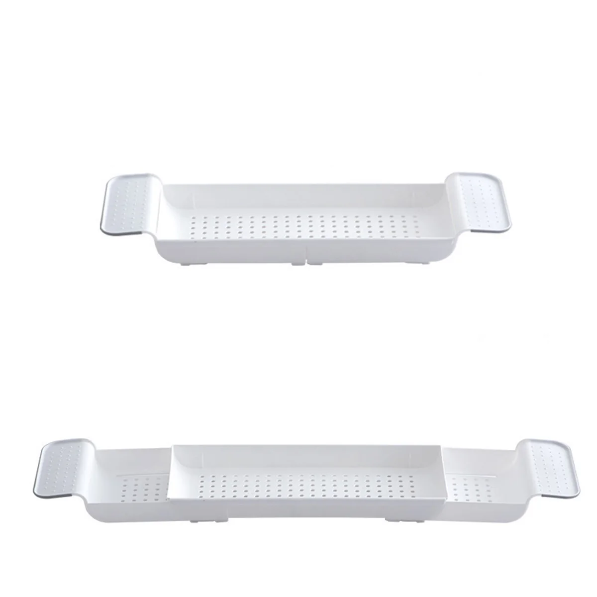 Bathtub Tray Expandable Drain Bathtub Shelf Multifunctional Storage Rack Detachable Adjustable Rack Plastic
